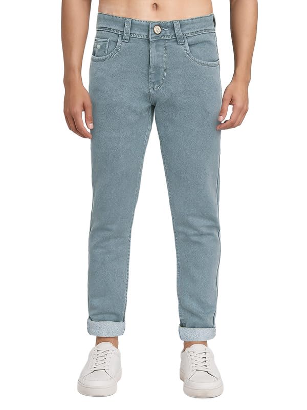 Men's Slim Fit Stretchable Full Length Jeans | Solid | 5 Pocket-picture-41