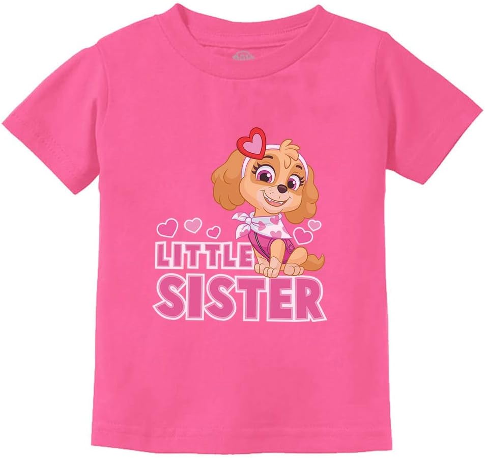 Tstars Paw Patrol Little Sister Outfit Skye Baby Girl Sibling Infant Kids T-Shirt 12M Pink