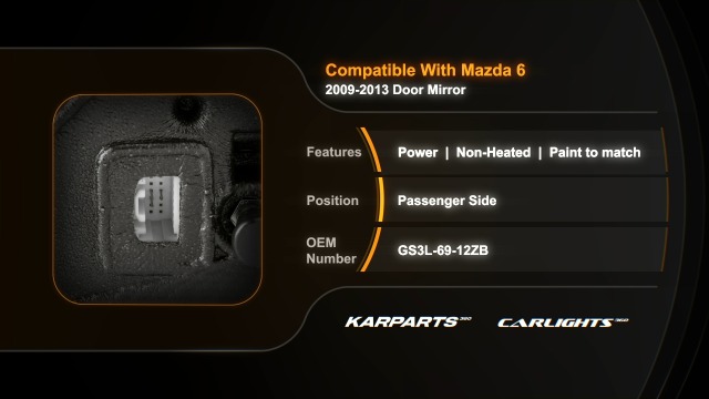 Amazon.com: KarParts360 Mazda 6 2009-2013 Passenger Side Power Non
