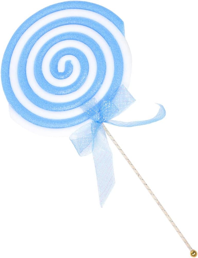 2pcs Blue Simulation Lollipop Fake Lollipop Model Foam Lollipop for Photo Prop Carnival Cosplay Wedding Birthday Party