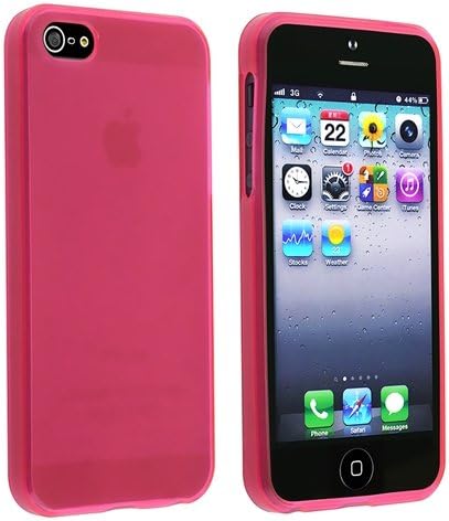 Laza iPhone 5S/SE Case, iPhone 5S/SE [Slim Jelly] [Pink] Gloss Case Flexible Soft [Slim-fit] TPU Case Translucent Showoff Design case Cover for Apple iPhone 5S & iPhone SE – Pink