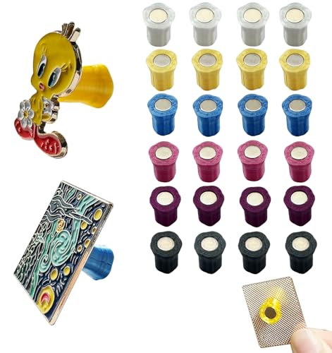 24PCS Magnetic Pin Backs for Enamel Pins/Convert to Refrigerator Magnets/Conversion Tool for Refrigerator/Put Your Pins on Fridge for Decor (Multicolour)