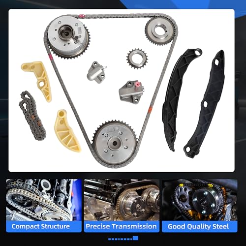 Image of Head Gasket Set+Timing Chain Kit with Intake Exhaust VVT Gear Sprocket, for Hyundai Sonata /Santa Fe Sport 2015-2019, for Kia Sorento /Sportage 2015-2018, 2.4L L4, 223112GGB0, 24350-2G750