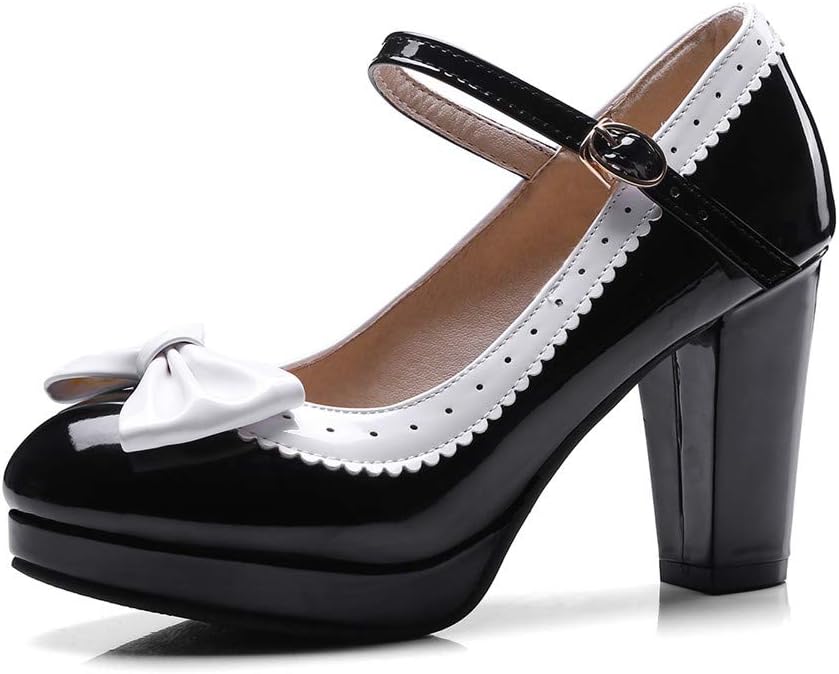 Woman's High Heel Lolita Shoes Cute Bowknot Mary Jane Shoes