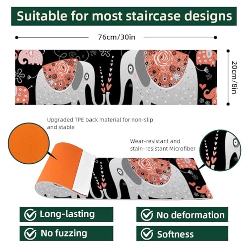 Alfombras para escaleras con base antideslizante y protección textil 5
