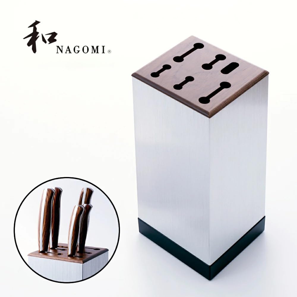 包丁スタンド【和 NAGOMI】 Amazon | 包丁スタンド【和 NAGOMI】「包丁:5本 鋏:1本 収納可