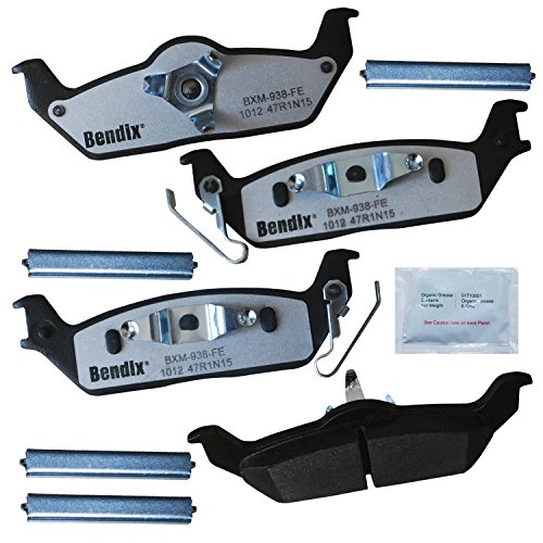 Image of Bendix Fleet Metlok MKD1012FM Semi-Metallic Rear Brake Pads for Ford F-150 2011-2004, Lobo 2005-2003, Lobo 2014-2009, Lincoln Mark LT 2008-2006, Mark LT 2011-2010