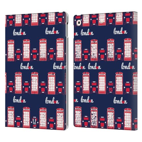 Étui portefeuille iPad 10.2 en cuir avec motif cabine et taxi de Londres