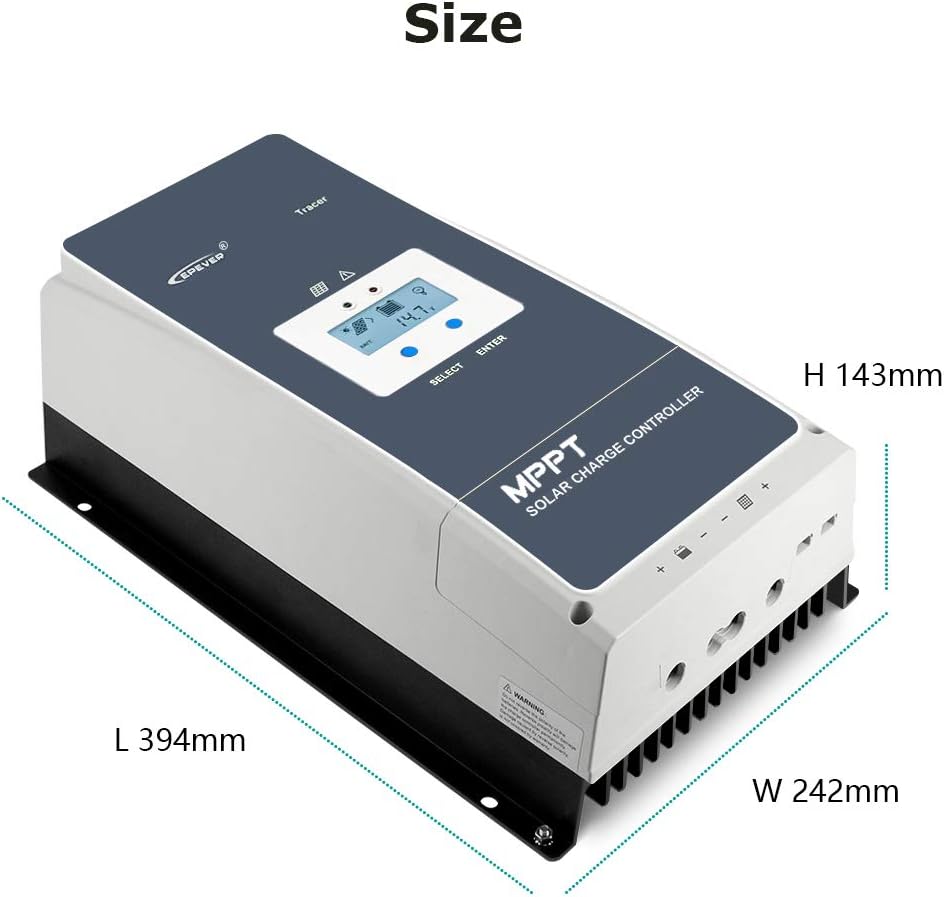 Dimensions of EPEVER Tracer 10415AN MPPT Solar Charge Controller