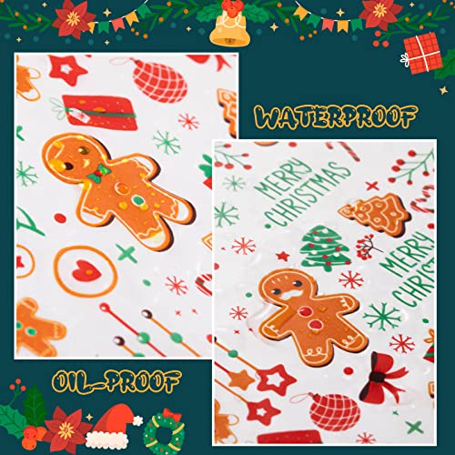 100 Pcs Christmas Wax Paper for Food, Wax Paper Sheets Deli Paper Sandwich Wrap Candy Cookies Wraps