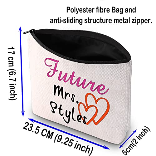 LEVLO Funny Fans Gift Future Mrs Makeup Bag Music Lover Gift for Women Girls (Mrs.) - Image 2