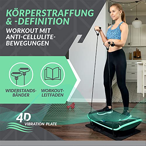 Bluefin Fitness 4D Triple Motor Vibration Plate | Powerful | Magnetic Therapy Massage | Curved Surface | 4.0 Bluetooth Speakers | Vibration Oscillation & Micro Vibration | 3 Silent Drive Motors