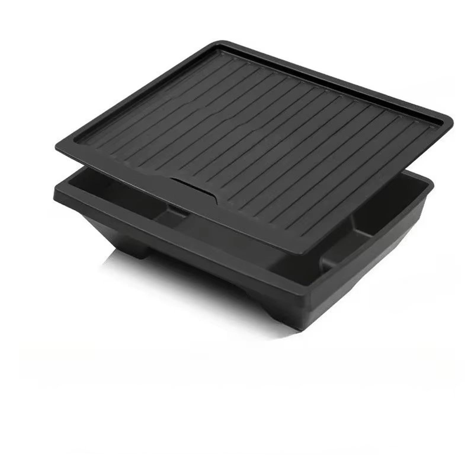 Sztmyvuw One Color Interior Storage Box Compatible With Tesla For Model Y For Launch 2025 Rear Under-Seat Lower Storage Box With Lid Organizer Tray Trash Can Car Accessories