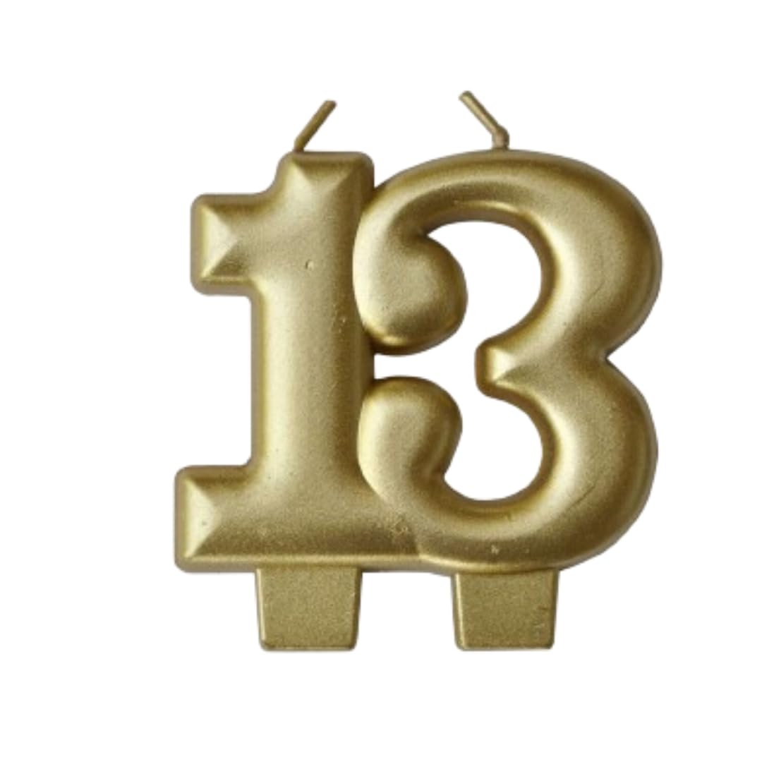 Wanna Party 13th Birthday Candle for 13th Birthday Decor, Premium-Quality Wax,Cake Topper Cake Candle for 13th Birthday Decoration for Men and Women and 13th Anniversary-image-10