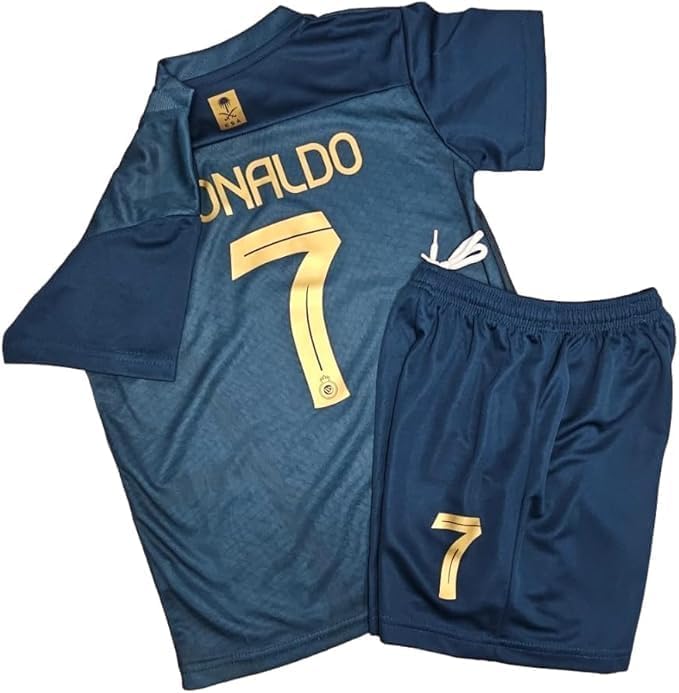 2 Piece CR7 Kids Soccer Jersey Uniform AL NASSR Fc Saudi Arabia
