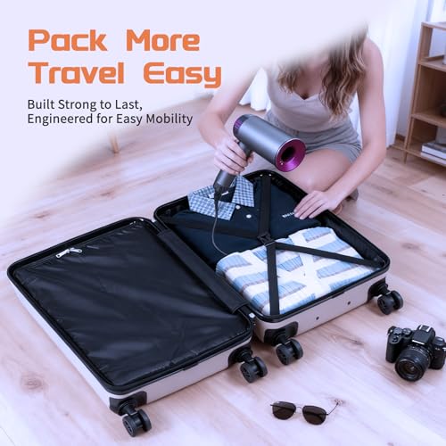 Rosamo 3 Piece ABS Luggage Set