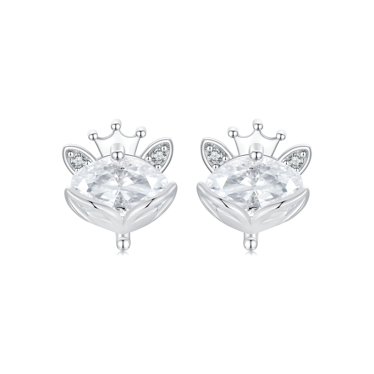 LLXYWJ Orecchini a Bottone con Testa di per Donna, Argento Sterling 925, Gioielli con Animali Carini