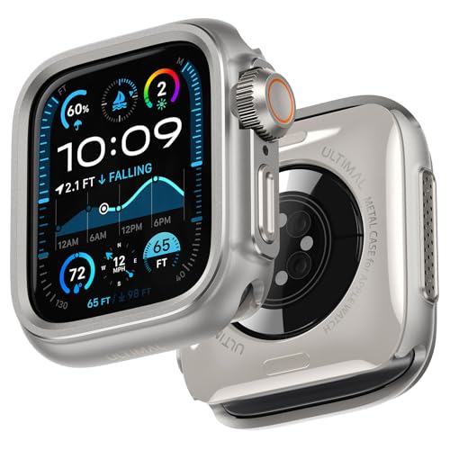 LTIMAL ���^���P�[�X Apple Watch Series SE3/SE2/SE/6/5/4 44mm�Ή� �o�b�N�J�o�[�t�� �~���^���[�O���[�h�̑ϏՌ��ی�P�[�X ���ȃJ�o�[ iWatch 44mm�p (�V���o�[)