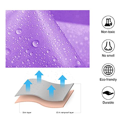Image of Rain Poncho for Kids Boys Girls - 2 Pack Reusable Waterproof Rain Coat Jacket for Teen Disney, Clear Pink Yellow Blue Purple