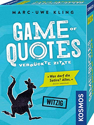KOSMOS 692926 Game of Quotes, verrückte Zitate, witziges Kartenspiel von Bestsellerautor Marc-Uwe Kling, Känguru-Chroniken Spiel ab 16 Jahren für 3 bis 6 Spieler KOSMOS 692926 Game of Quotes, verrückte Zitate, witziges Kartenspiel von Bestsellerautor Marc-Uwe Kling, Känguru-Chroniken Spiel ab 16 Jahren für 3 bis 6 Spieler