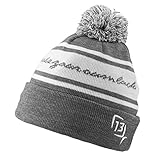 13 FISHING Men's One Size Full Moose Cuffed Puffball Hat-HWT1, Black, One Size