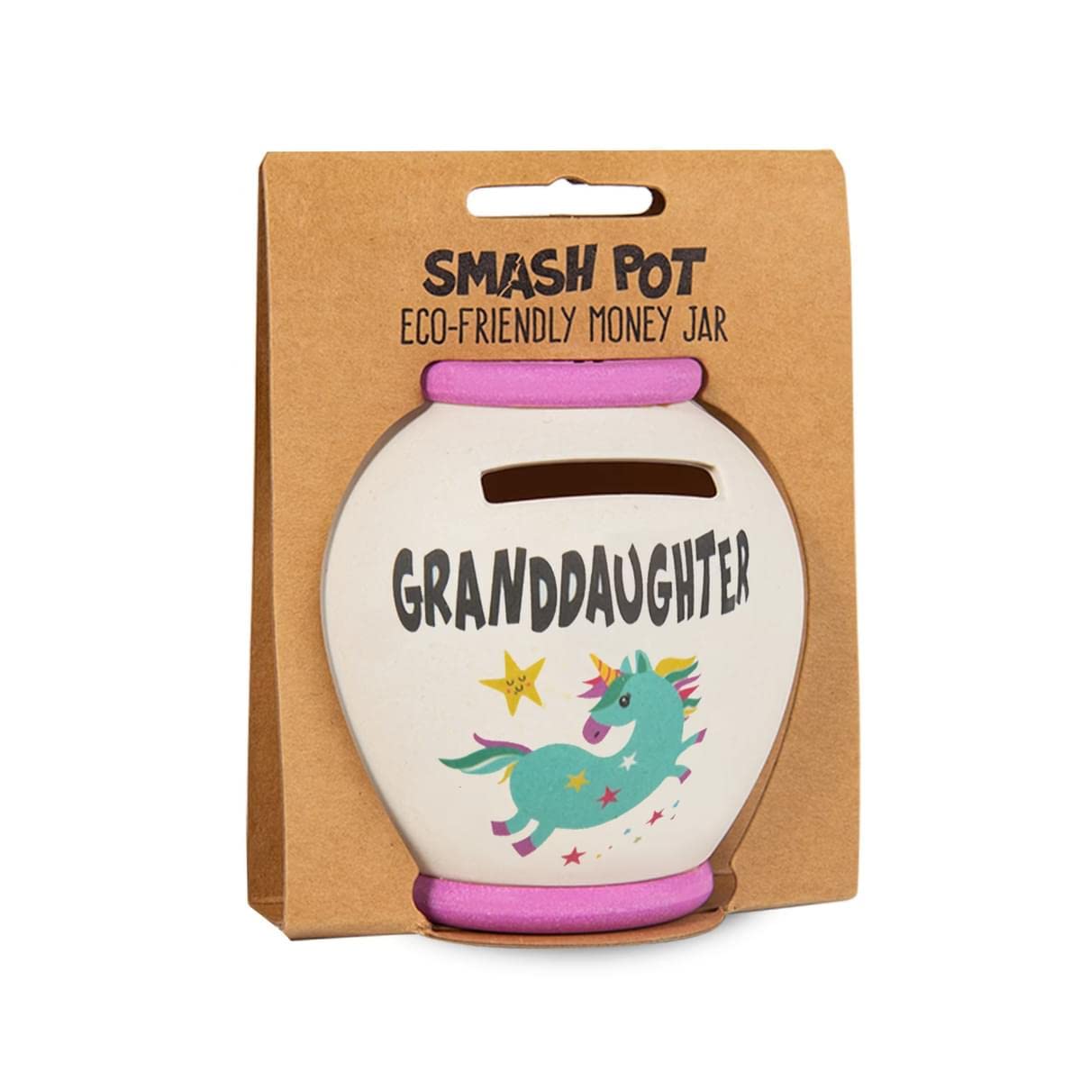 History & Heraldry Personalised Bamboo Smash Pot Money box (Granddaughter)