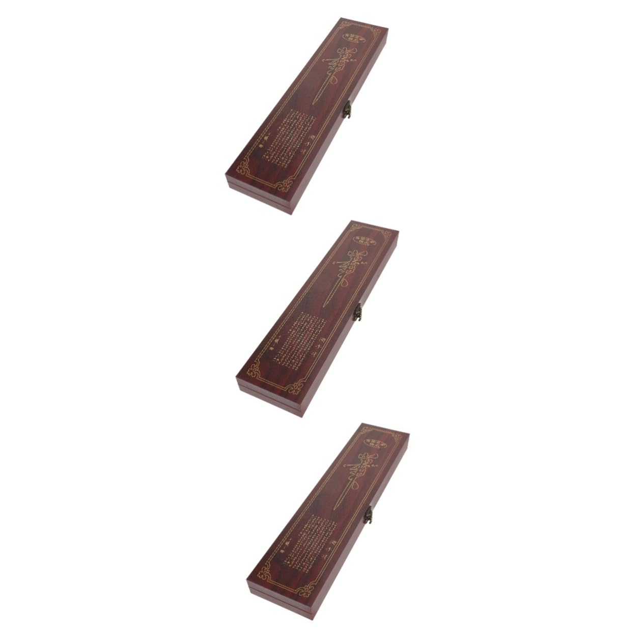 Boîte conteneur de stockage de pinceaux en bois OSALADI | 3 pièces