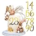 Acrylic Cake Numbers Topper, 0-9 Numbers Happy Birthday Cake Topper Gold Acrylic Wedding Party Cupcake Toppers for Birthday Party Wedding Anniversary Decorations