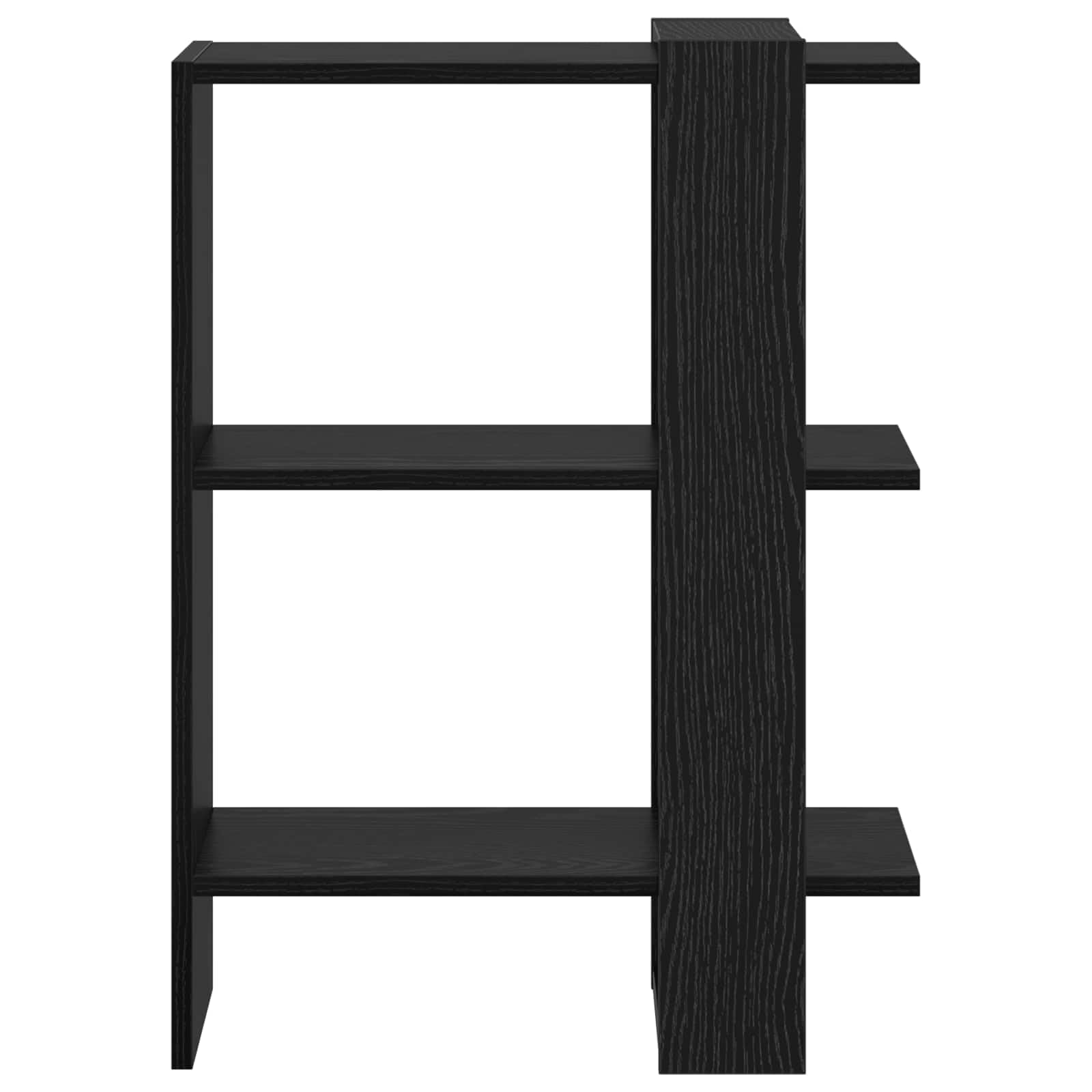 Estantería (2 estantes, 52 x 25 x 71,5 cm), color negro