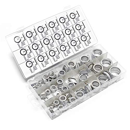 Aluminium Dichtring Set 450tlg in übersichtlicher Kunststoffbox Cover