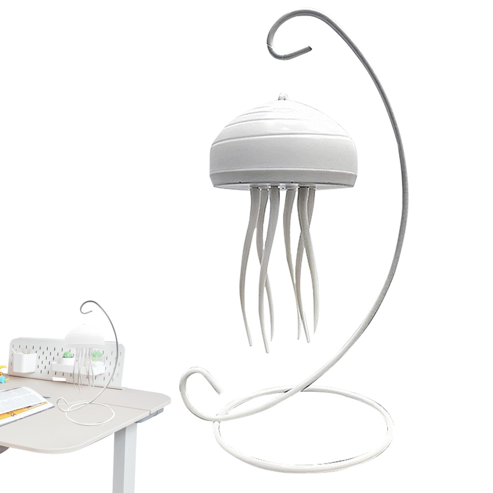 Kwallen sfeerlamp, oplichtende kwallen - Spraakbesturing Kwallen Nachtlampje Oplaadbare drijvende kwallenlamp - Slimme tafellamp, schattige kwallenverlichting voor ouders, nachtkastje