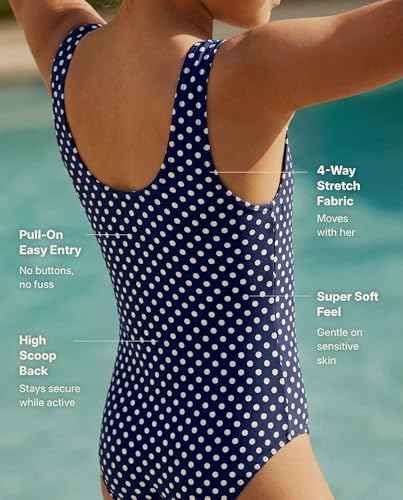 Image of Girls' UPF 50+ Swimsuit in One Piece by City Threads