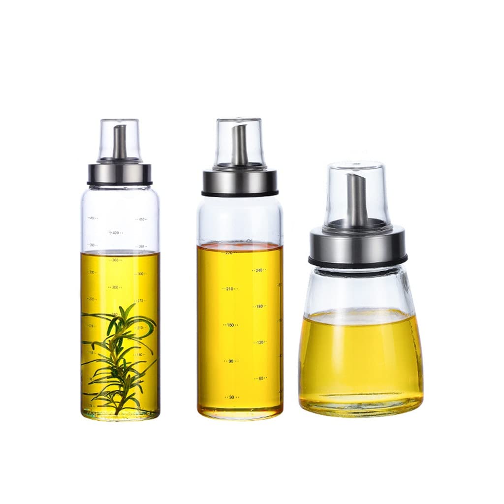 IANSHFKN High Borosilicate Glass Oil Bottle Soy Sauce Jar Vinegar Pot Leak-Proof Seasoning Storage Kitchen Gadgets