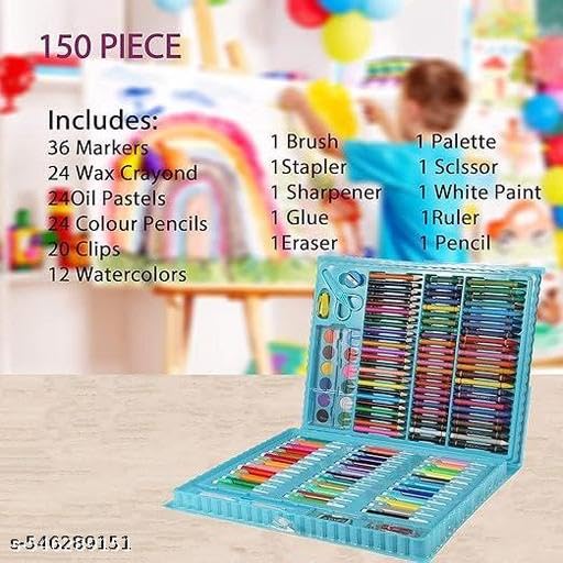 KENYS Art Supplies for Kids Deluxe Kids Art Set for Drawing Painting and More with Portable Art Boxx, Coloring Supplies Art Kits Best Christmas Great Gift for Kids. (Black) 2