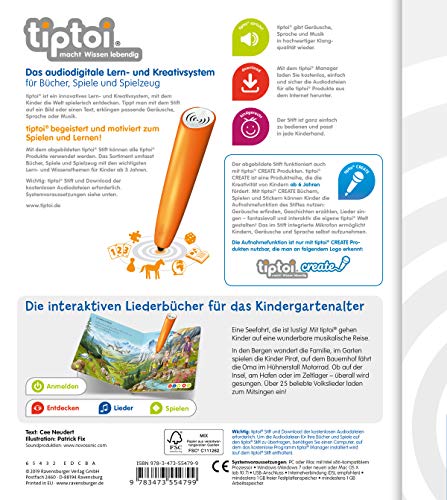 tiptoi® Meine schönsten Lieder für unterwegs: Zum Anhören, Mitsingen und Musizieren