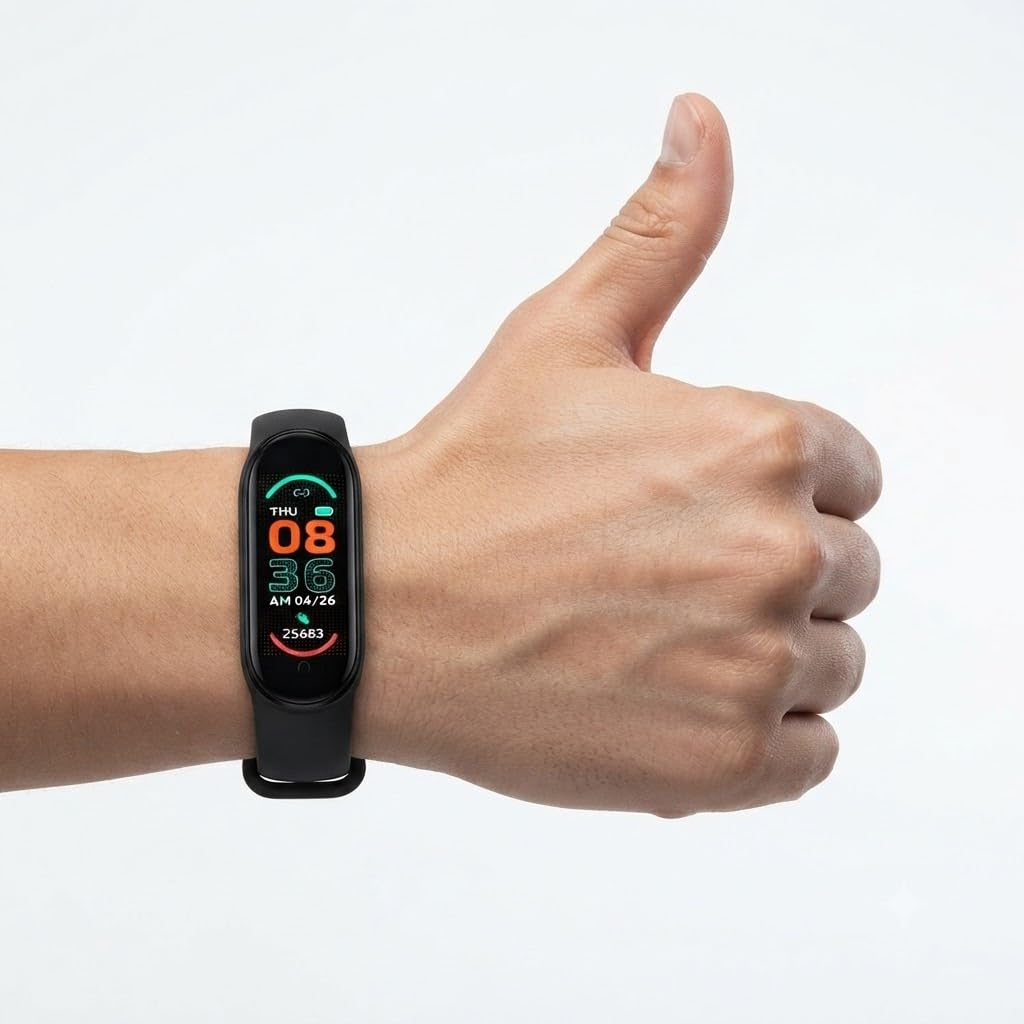DRUMSTONE (Genz Luxurious 5 Years Warranty) Multifunctional Fitness Band with Call & Message Notifications, Health Tracking, Step Counter, Bluetooth Sync Activity Monitor & Smart Fitness Tracker Black-picture-14