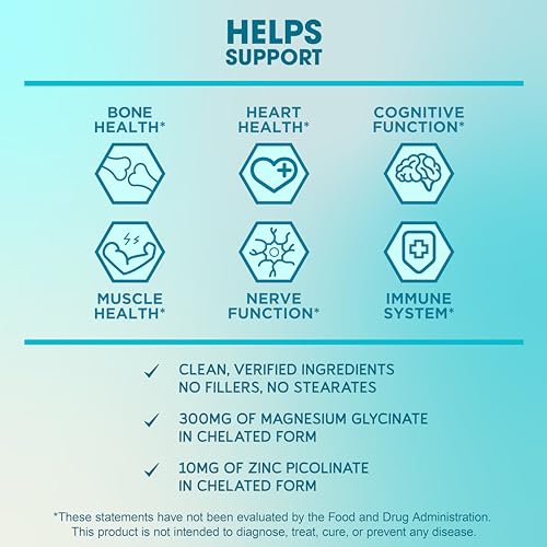 BioEmblem Magnesium Glycinate with Zinc 300mg – 90 Capsules — view 7