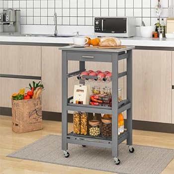 TANGZON Large Kitchen Island On Wheels, Rolling Kitchen | WhichOne
