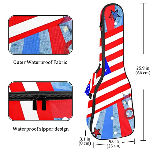 Housse pour ukulélé avec motif drapeau américain étoilé et rayures 10 mm – Rembourrage épais en éponge de 53,3 cm – Avec… - Les Beatles, Paul McCartney, John Lennon, RIngo Starr, George Harrison Housse pour ukulélé avec motif drapeau américain étoilé et rayures 10 mm - Rembourrage épais en éponge de 53,3 cm - Avec… – Image 5
