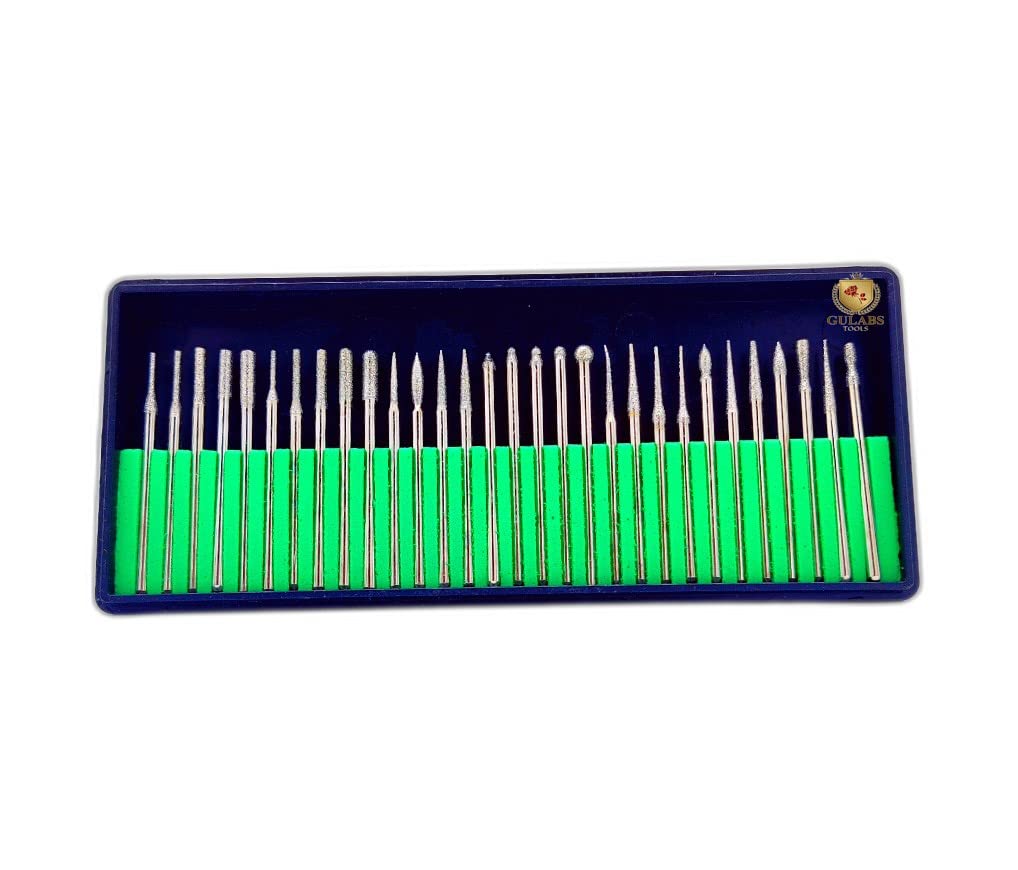 Gulabs Tools Mounted Point Engraver Polishing Head Rotary Tools Drilling Bits for Nail, Art, Kits, DIY Hobby crafts- 30 PIECES-image-19