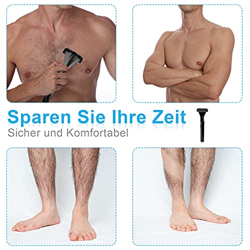 Rückenrasierer Herren, AZ GOGO Körperrasierer mit 1 Ersatzklinge, Faltbare Rücken-Rasierapparate Rasierer Herren… - Image 7
