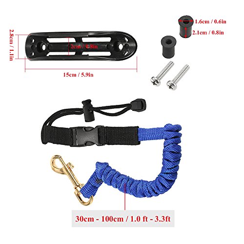 Montagem de canoa, Andoer Suporte para clipe de remo para caiaque Kit de suporte para remo de remo p