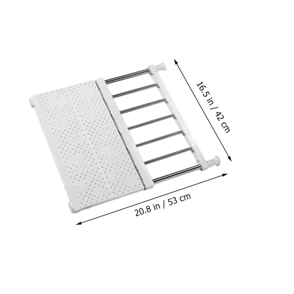 Parliky 1pc White Closet Shelf Organizer Rack Retractable Storage Divider for Home Fits for Clothing and Shoes Easy Installation Space-saving