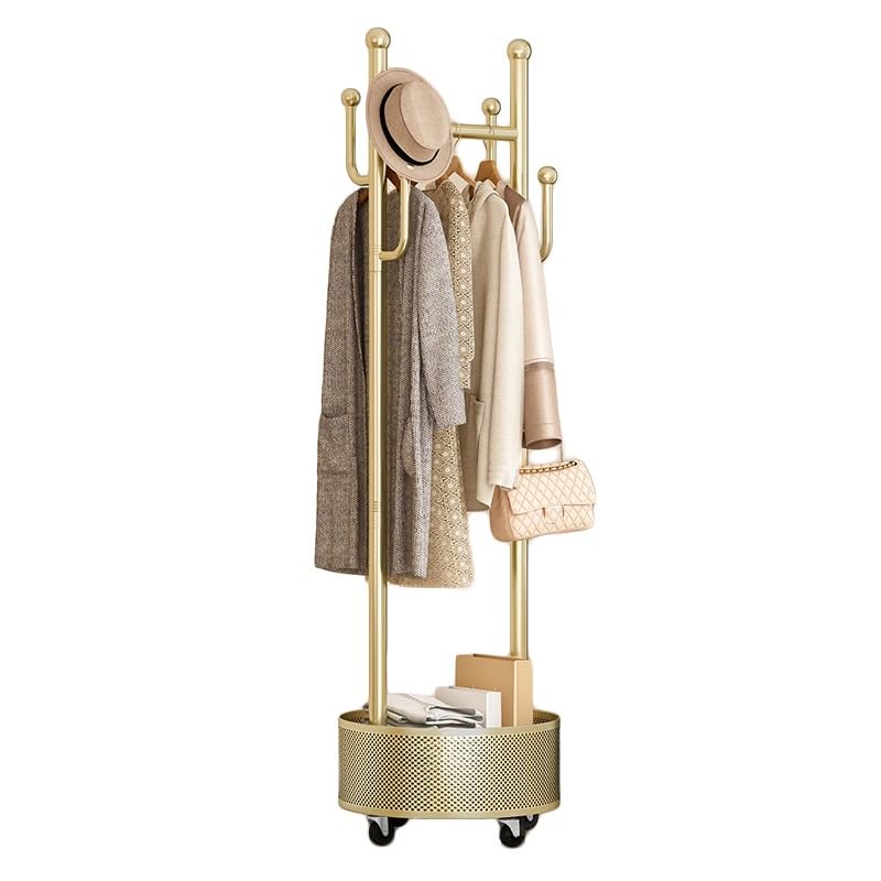 Porte-manteau autoportant blanc 80x32x170 cm avec panier