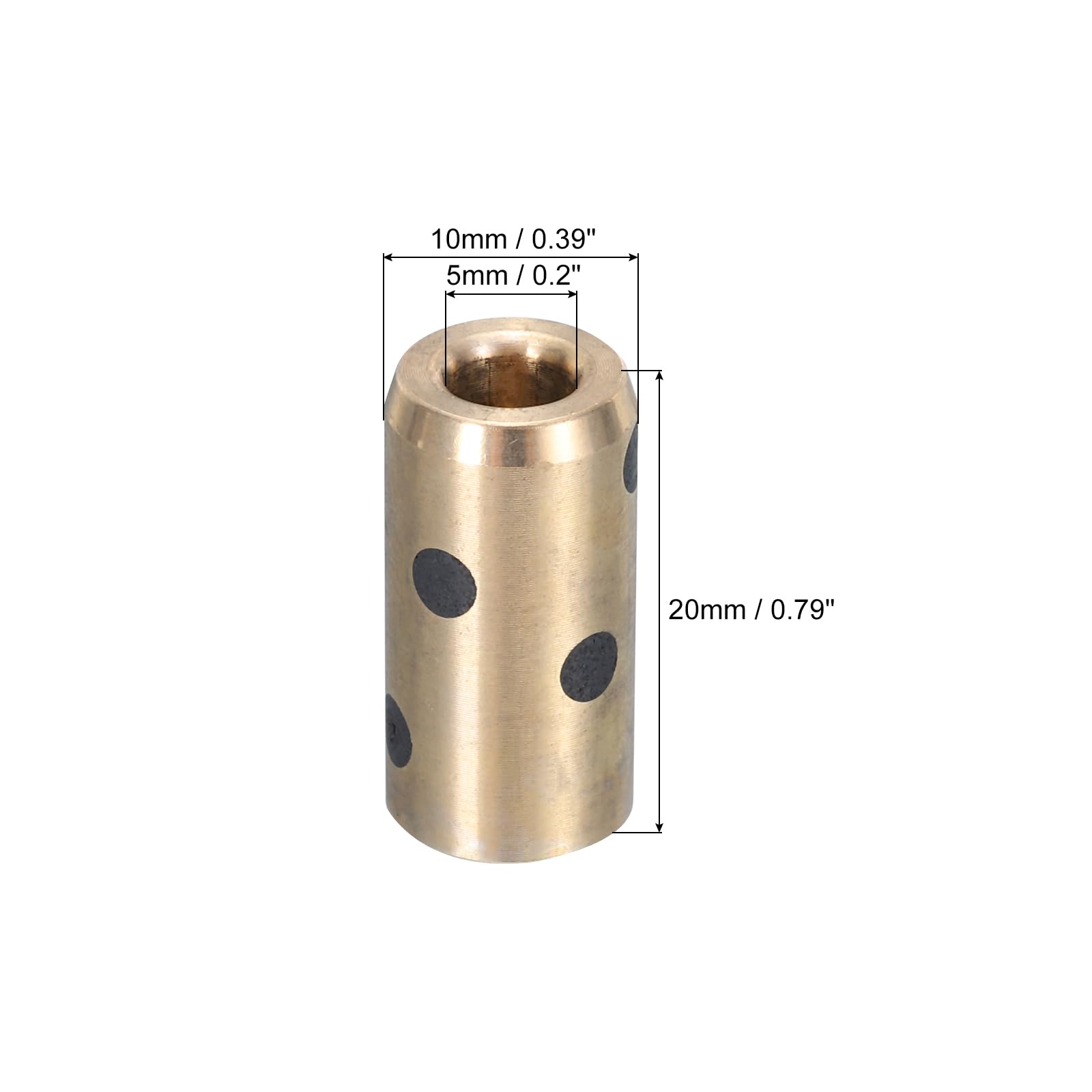 QUARKZMAN Gleitlager 4mm Bohrung - ölfreie Messing-Buchsen, Selbstschmierend, 2er Pack