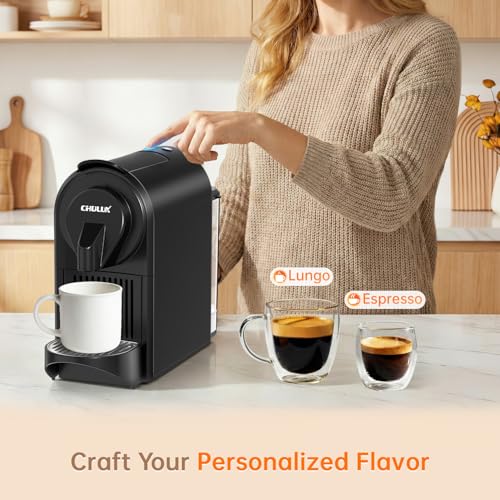 CHULUX Upgrade Bafè-Pro Espresso Machine for Nes Original Pods, 20Bar Rapid Extraction Home Espresso Coffee Maker for Espresso & Lungo, Black - Image 5