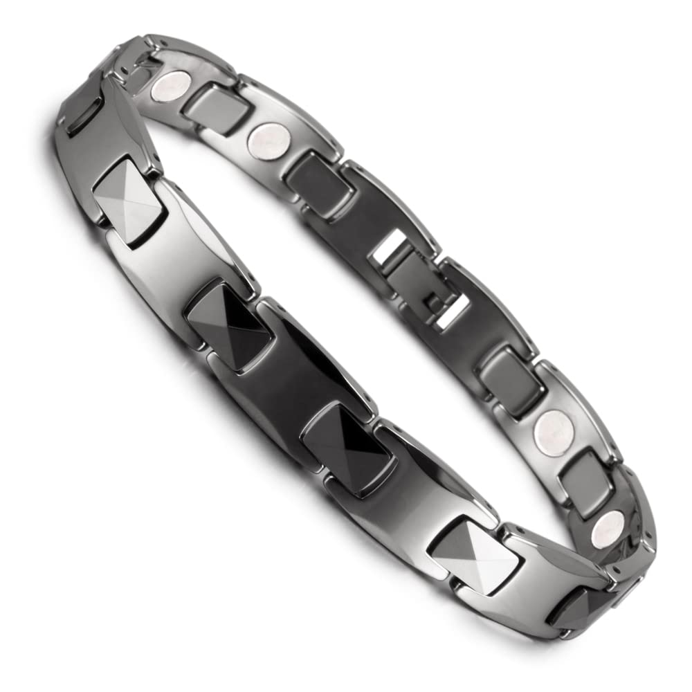 YSJNGF Charm-Armband für Herren, goldfarben, Energie-Magnetarmbänder, männlich, 21/22 cm, Paar-Schmuck, wasserdicht, Geschenk (Farbe: Rose, Damen, 21 cm)