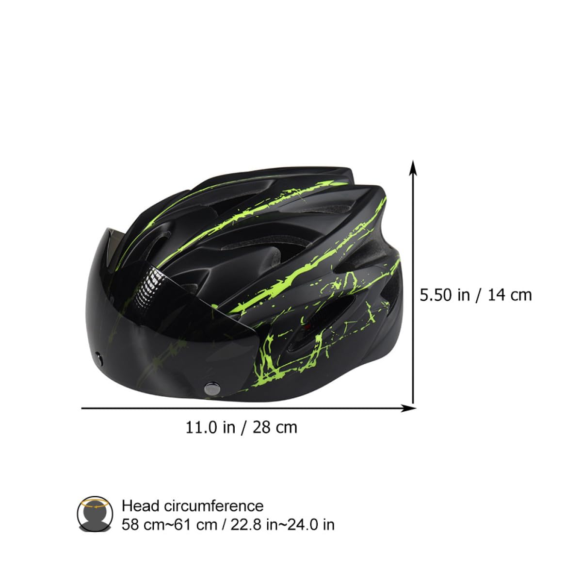 Casco con Gafas Magnéticas para Bicicleta, Protector y Cómodo