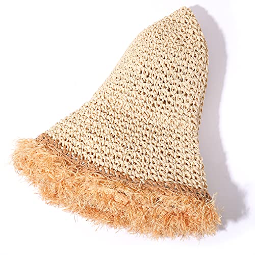 Sombrero Mujer Playa de Paja Plegable Verano miniatura 6