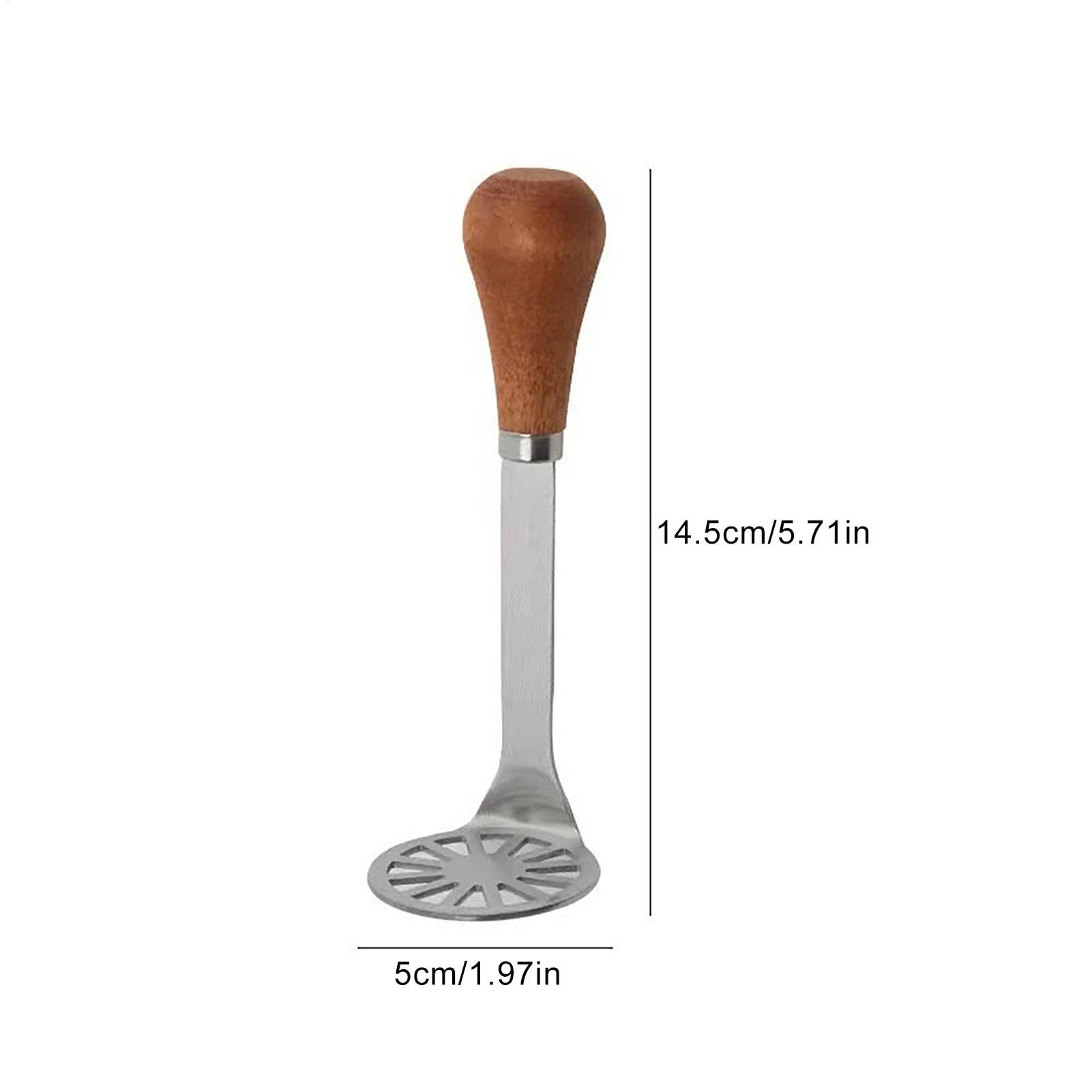 Masher De Frutas - Herramienta Eficiente De Utensilios De Cocina De Cocina - Machacador De Papa Compacto Con Mango De Madera, Ideal Para Frijoles, Verduras, Frutas, Carne
